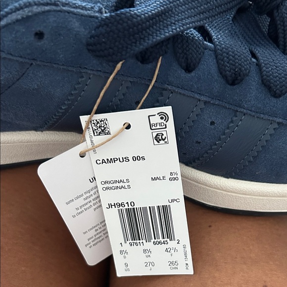 Women’s 10 / Men’s 8.5 Adidas Campus 00s Marine Blue Suede Sneakers - Picture 2 of 4